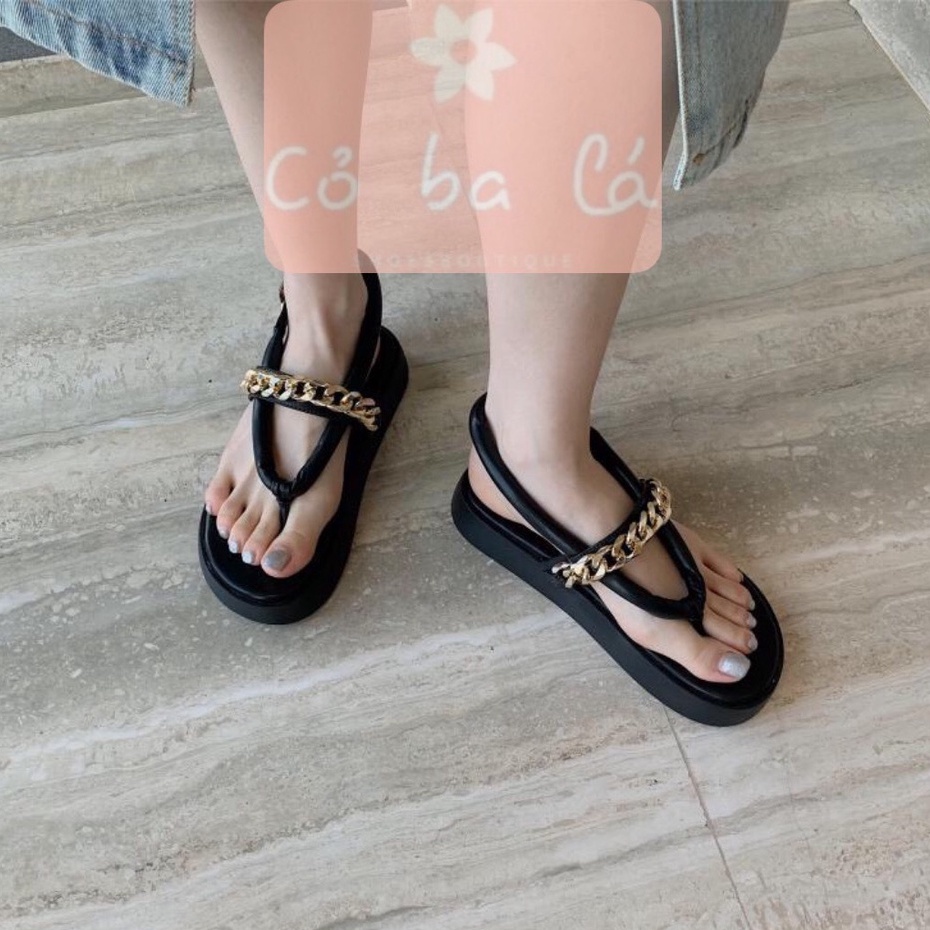 SANDAL NỮ CAO CẤP COBALA SHOES - GIÀY BÁNH MÌ XỎ NGÓN 3 PHÂN - SANDAL XUỒNG QUAI CÀI HIỆN ĐẠI - S22052100