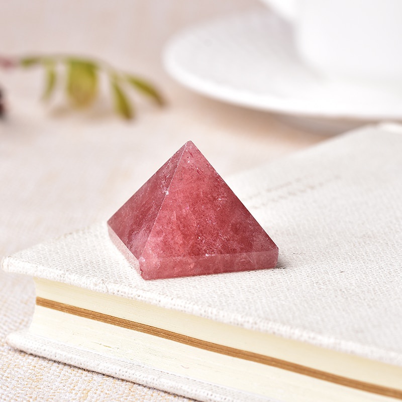 Đá Pha Lê Fluorite Tự Nhiên Hình Kim Tự Tháp Luân Xa Reiki Pha Lê Năng Lượng Trang Trí Nhà Cửa
