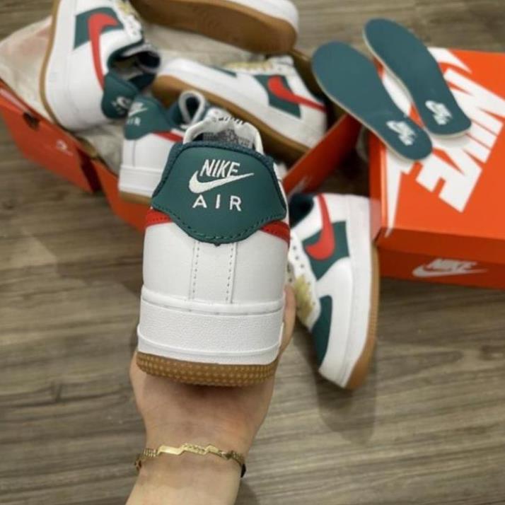 Giày thể thao nike_AF1 vệt nâu, Giày sneaker air force 1 low premium white brown nam nữ cực chất dễ phối đồ 2021