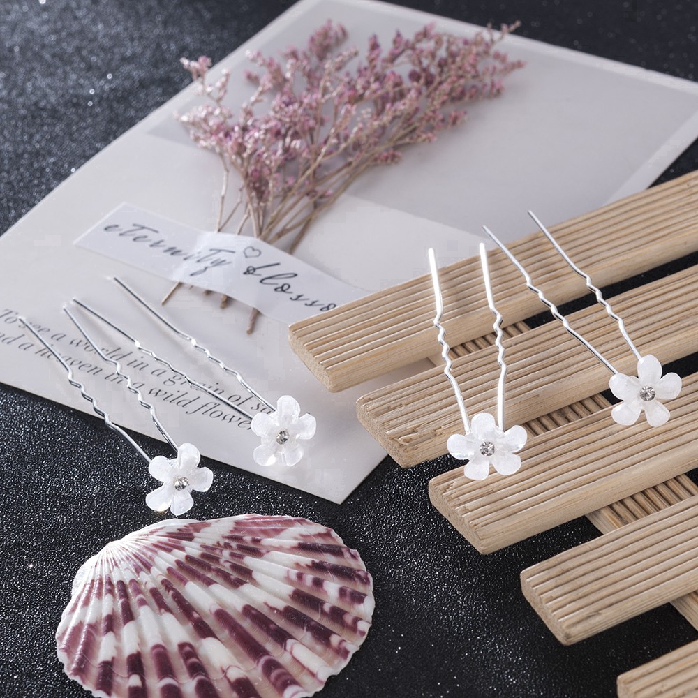 Bộ 5 cái kim trâm cài tóc hình hoa cho cô dâu