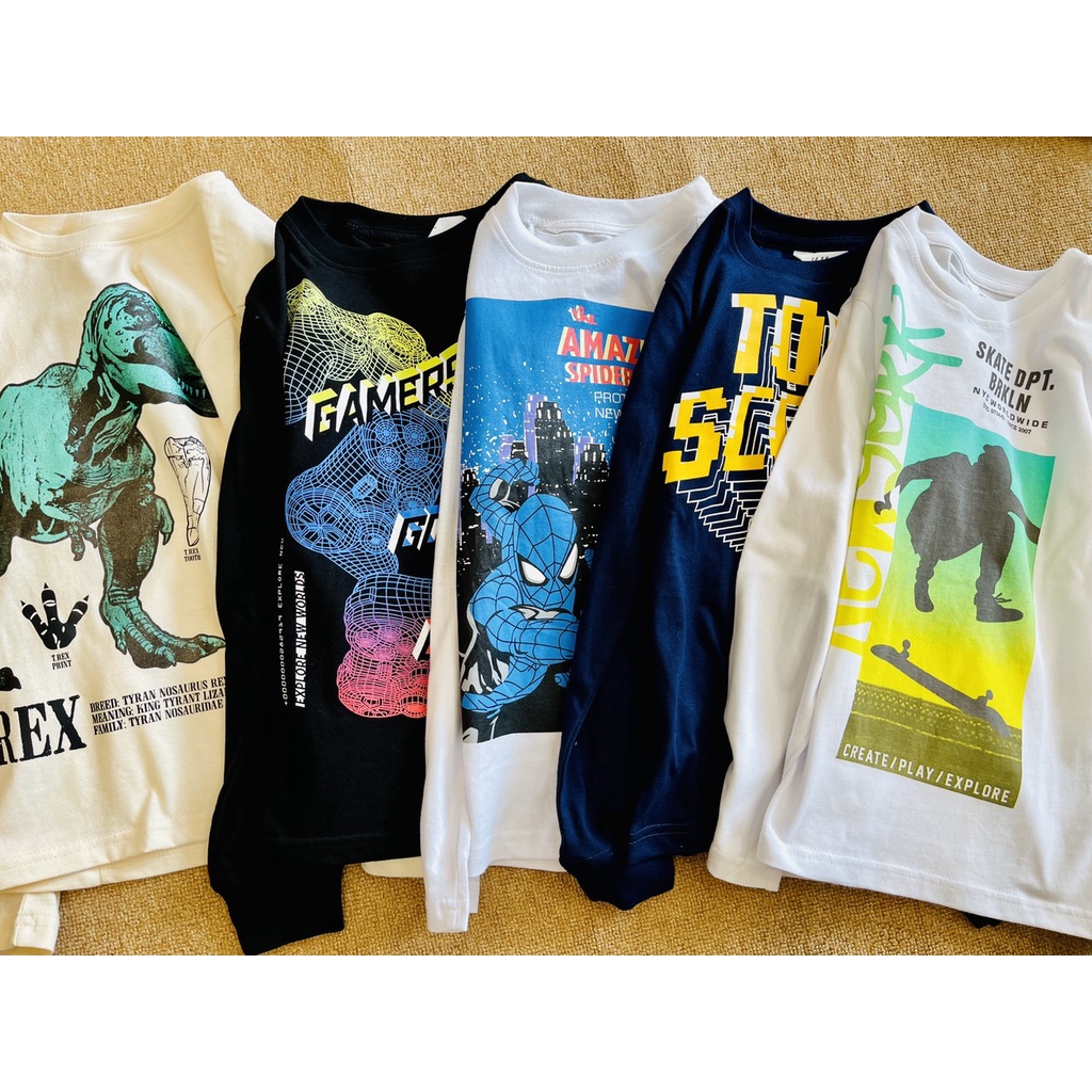 Set 2 áo HM có size đại cho bé trai