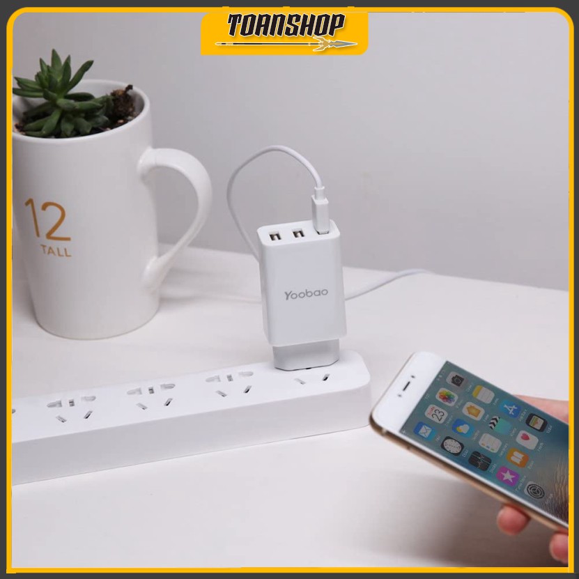 Cốc sạc 3 cổng USB cho điện thoại, máy tính bảng... YOOBAO 723 Yo_0514