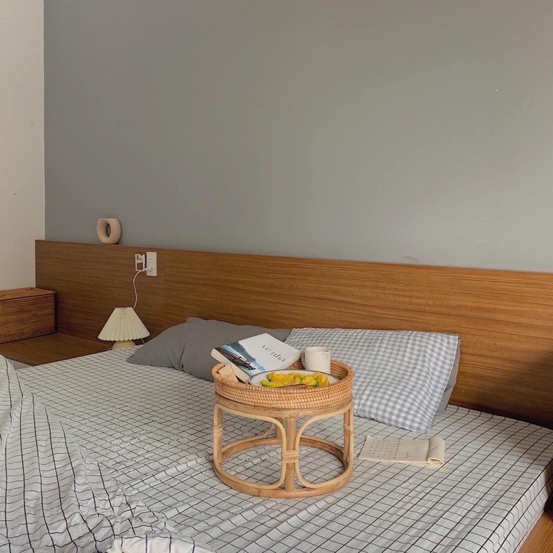 Bàn thớt gỗ - Bàn tròn mây - Decor trang trí nhà cửa, sân vườn, quán cafe, uống trà - Mây tre Ánh Quy
