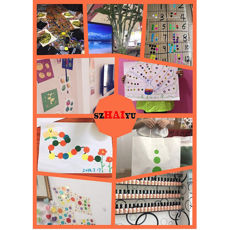 【cfh】16-color Color Round Dot Sticker 16-color Sticker Label Mouth Pick Paper Classification Mark Paste