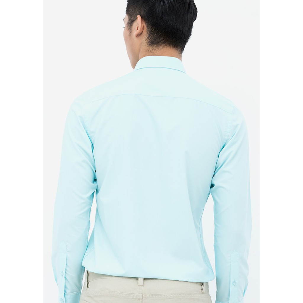 Áo sơ mi nam tay dài vạt bầu Slim Fit Vĩnh Tiến 330 - màu trơn