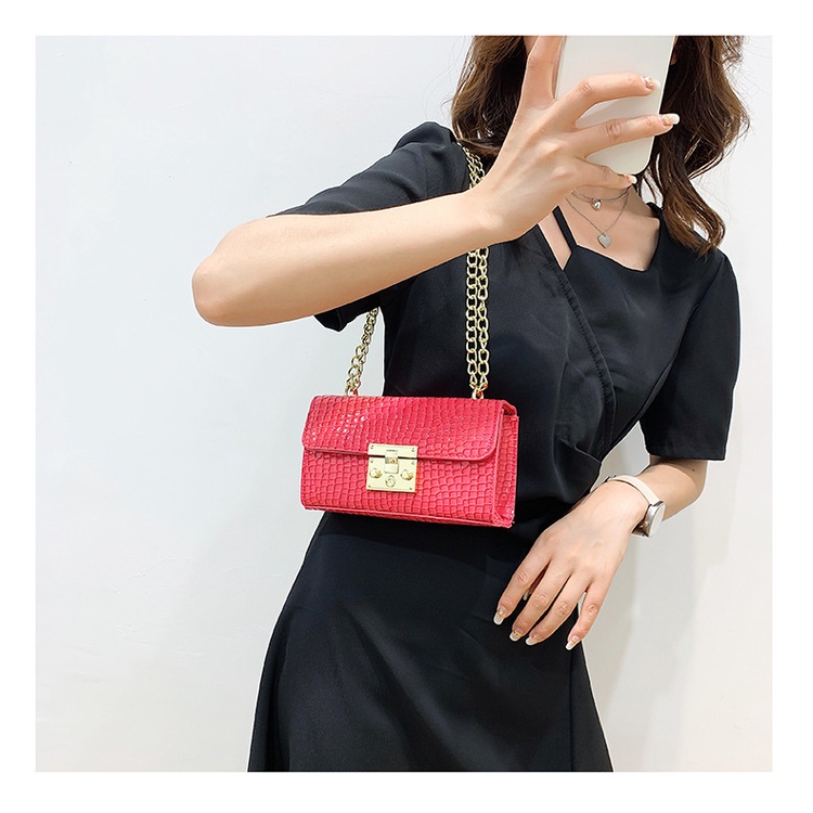 Túi Đeo JASMIN NOIR  Chéo Giả Da Cá Sấu Thời Trang Nữ