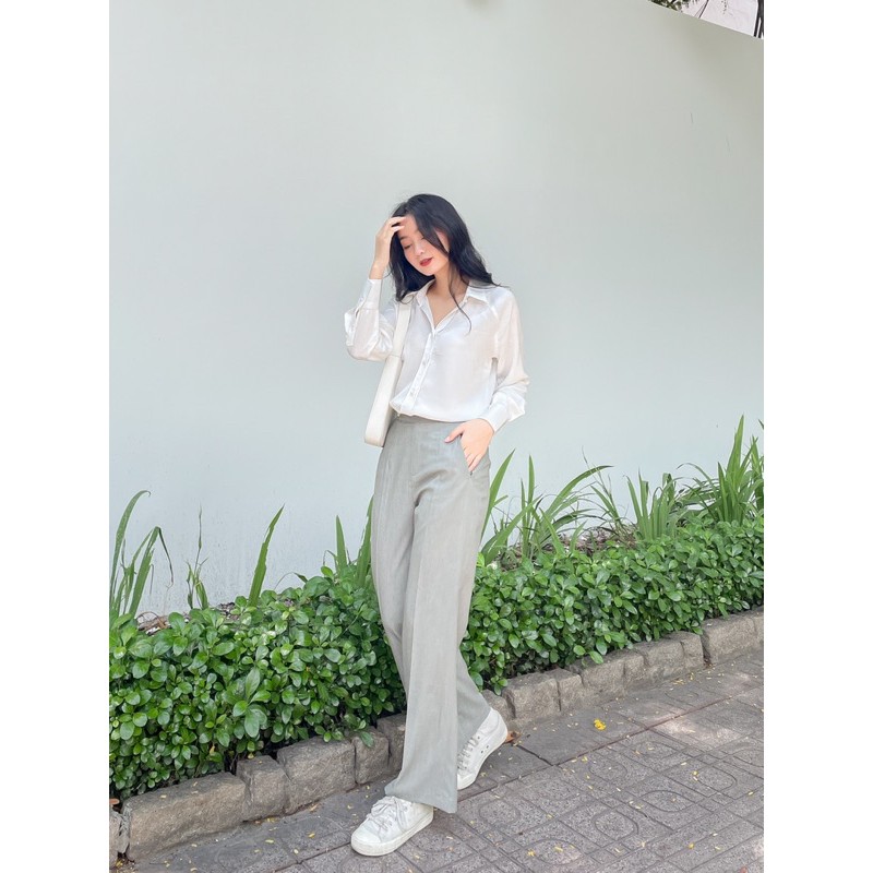 ZIEL Quần xuông cúc ánh trai