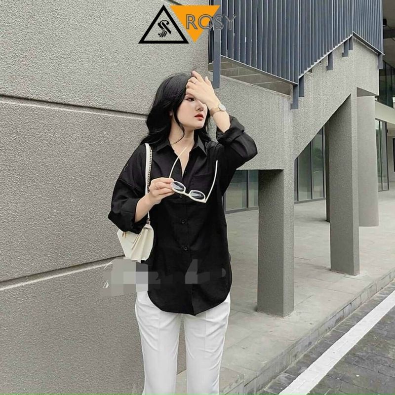Áo sơ mi tay dài phong cách lịch thiệp chất cao cấp cho nữ