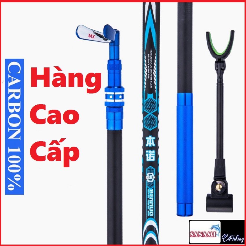 Chống cần Câu Đài CARBON Chống Cần Câu Đơn Cao Cấp BENNOU Siêu Bền,Tiện Lợi SKK14 Sanami Fishing