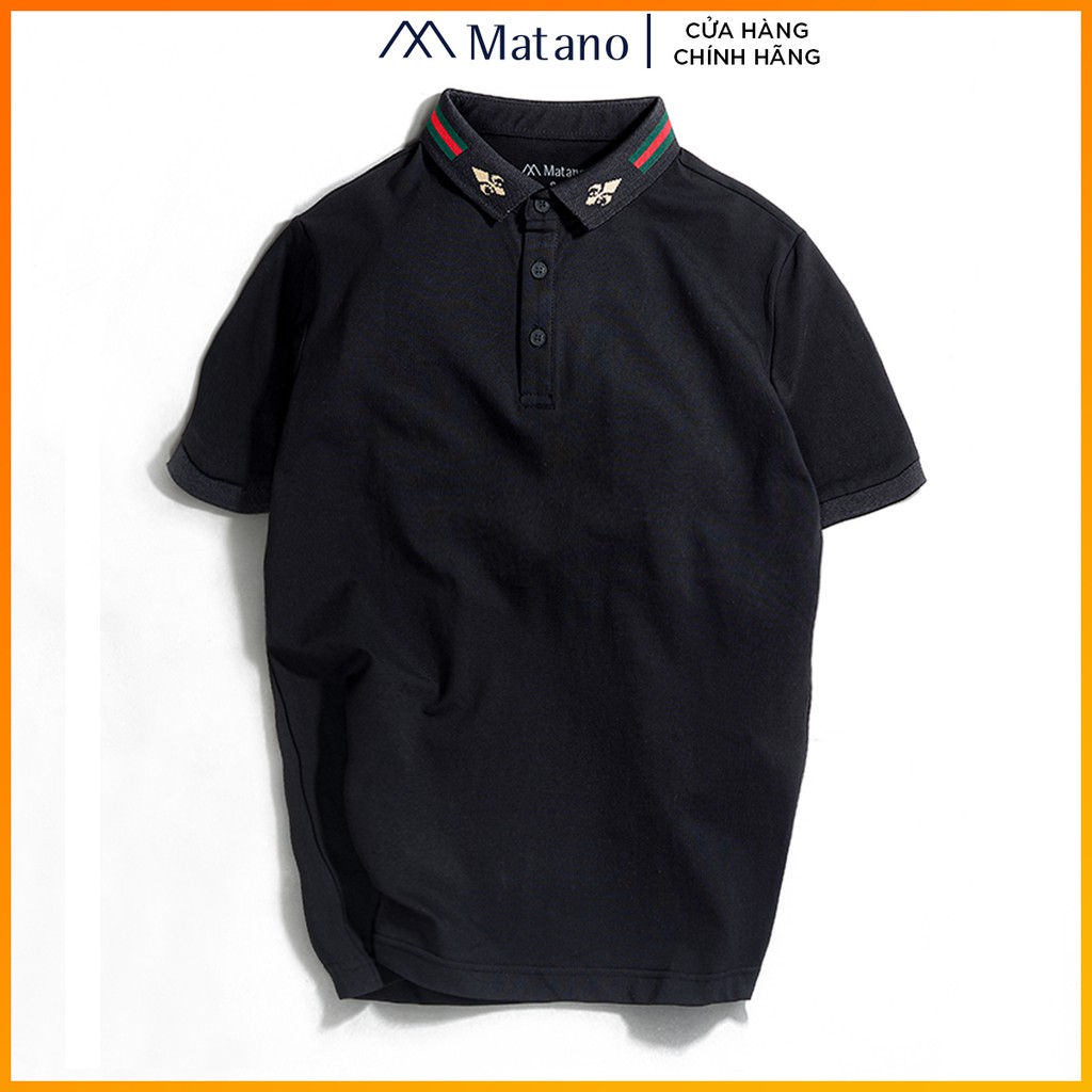 Áo polo nam đẹp cao cấp MATANO - Áo thun nam có cổ trụ bẻ dệt sọc, họa tiết, vải cá sấu cotton chính hãng hàng hiệu 025 | BigBuy360 - bigbuy360.vn