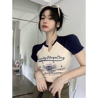 Áo croptop raplan agreatly phối 2 màu