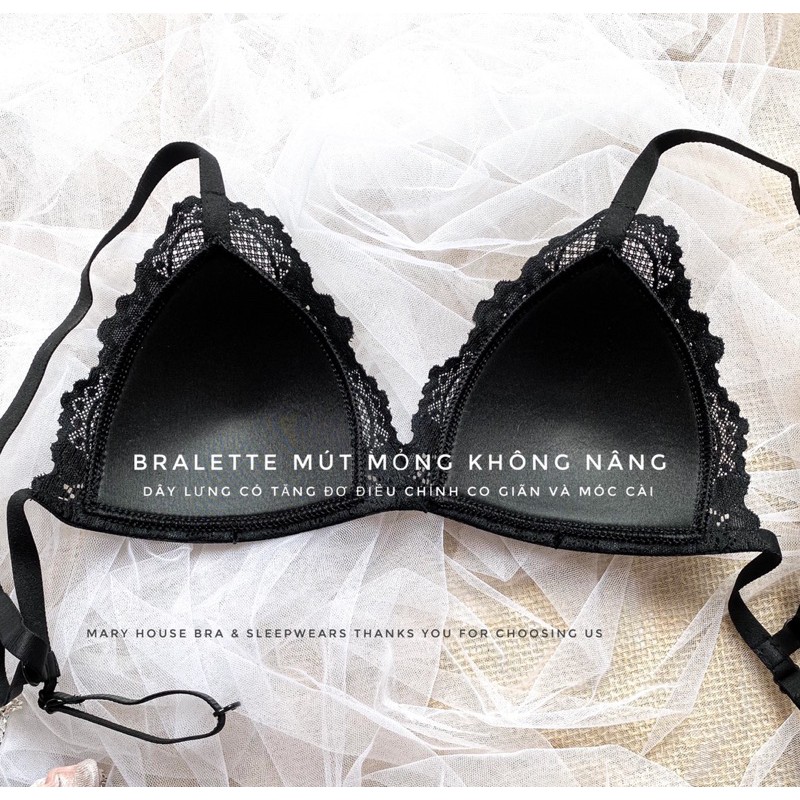 Set Bralette Ren Mút Ngực Quần Y MR005 Mary House Bra & Sleepwears | BigBuy360 - bigbuy360.vn