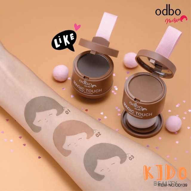 Phấn Che Khuyết Điểm Tóc Thưa & Hói ODBO Magic Touch Hair Shadow 3g Thái Lan | Phấn phủ che chân tóc