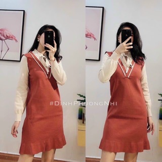 [HÀNG HOT] Váy len bầu đuôi cá chất len dày dặn mịn