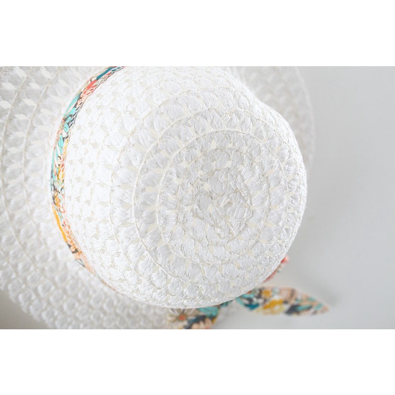 Bộ Áo Liền Quần Không Tay + Mũ Đính Nơ In Hoa Dễ Thương Thời Trang Mùa Hè Cho Bé Gái