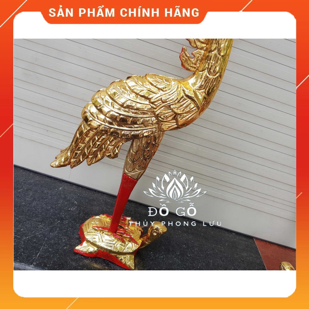 Cặp hạc tiên-hạc cúng gỗ mít thiếp vàng sang trọng