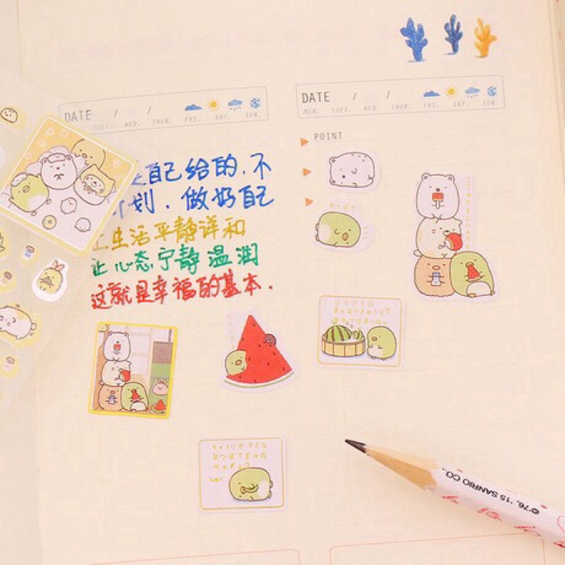 Tấm Stick dán hoạt hình dễ thương ST01