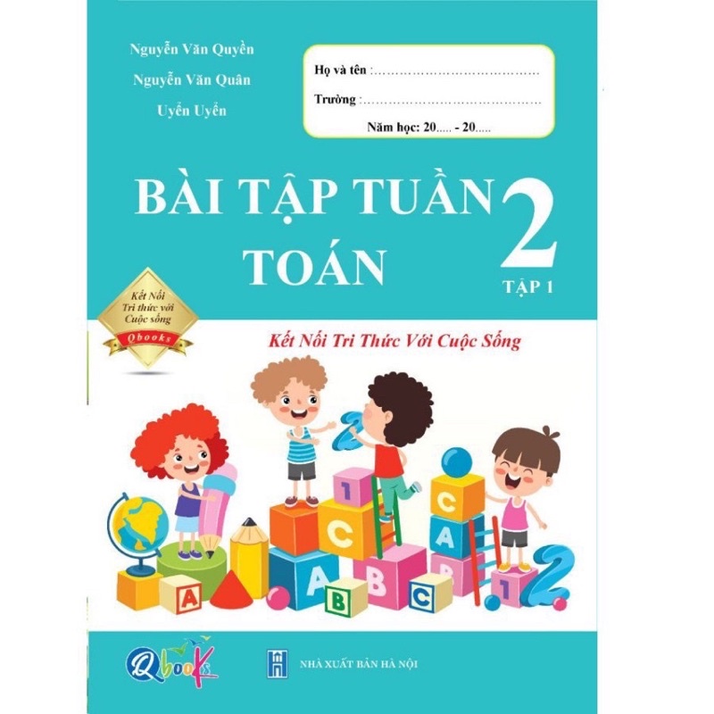 Sách - Combo Bài Tập Tuần Toán và Tiếng Việt 2 - Kết nối tri thức với cuộc sống - Tập 1 (2 cuốn)