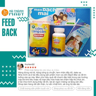 Men bạch mai men sống bạch mai chính hãng vi sinh tiêu hóa cho bé ăn ngon ngủ ngon hết táo bón plus