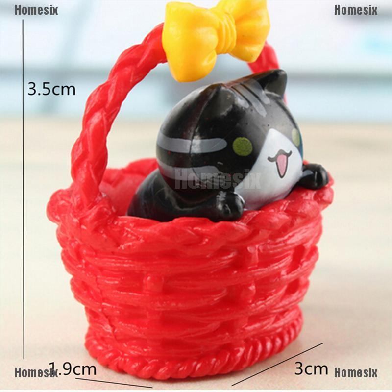 [zHMSI] Garden Cat Ornament Miniature Figurine Resin Craft Plant Fairy Dollhouse Decor TYU