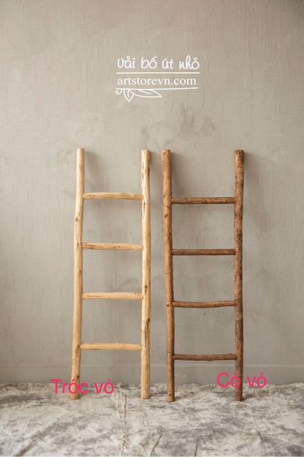 Thang gỗ trang trí kích thước R40*D120 CM