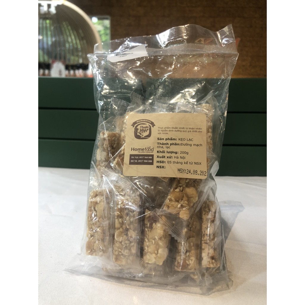Kẹo Lạc 200g - Home Food - Không chất bảo quản, Không sử dụng đường trắng