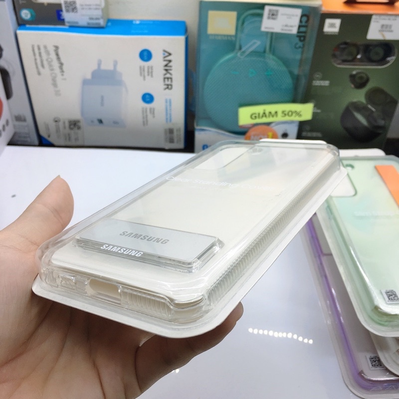 Chính hãng nguyên seal - Ốp lưng Samsung Galaxy S21 FE Clear Standing Cover