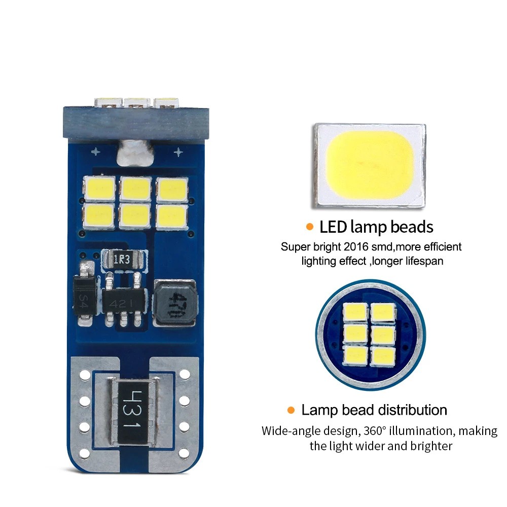 Bóng Đèn Led 31-36 - 39-41mm C5W C10W Smd 12v 6000k Chuyên Dụng Cho Xe Hơi