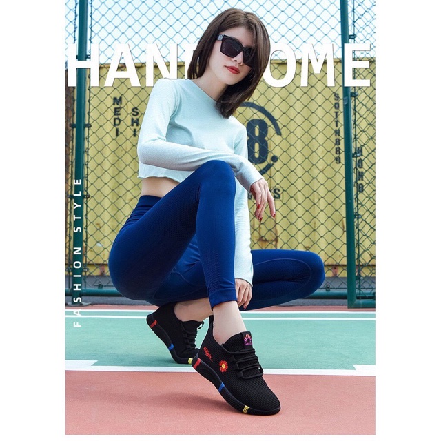 giày thể thao nữ chấm màu nổi bật (free ship)