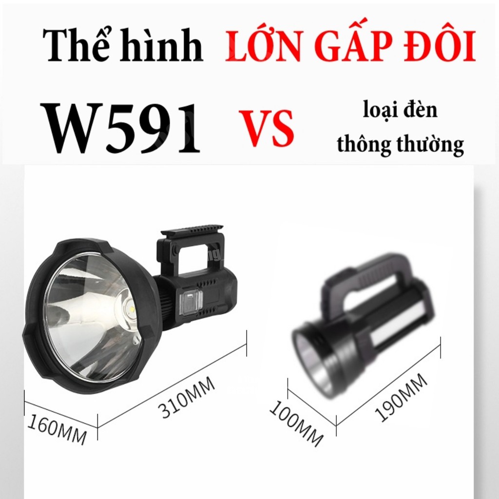 [  Xả Kho ] Đèn pin siêu sáng W591 - chiếu sáng xa lên đến trên 1000m , pin4 đến 6 tiếng , 4 chế độ sáng | BigBuy360 - bigbuy360.vn