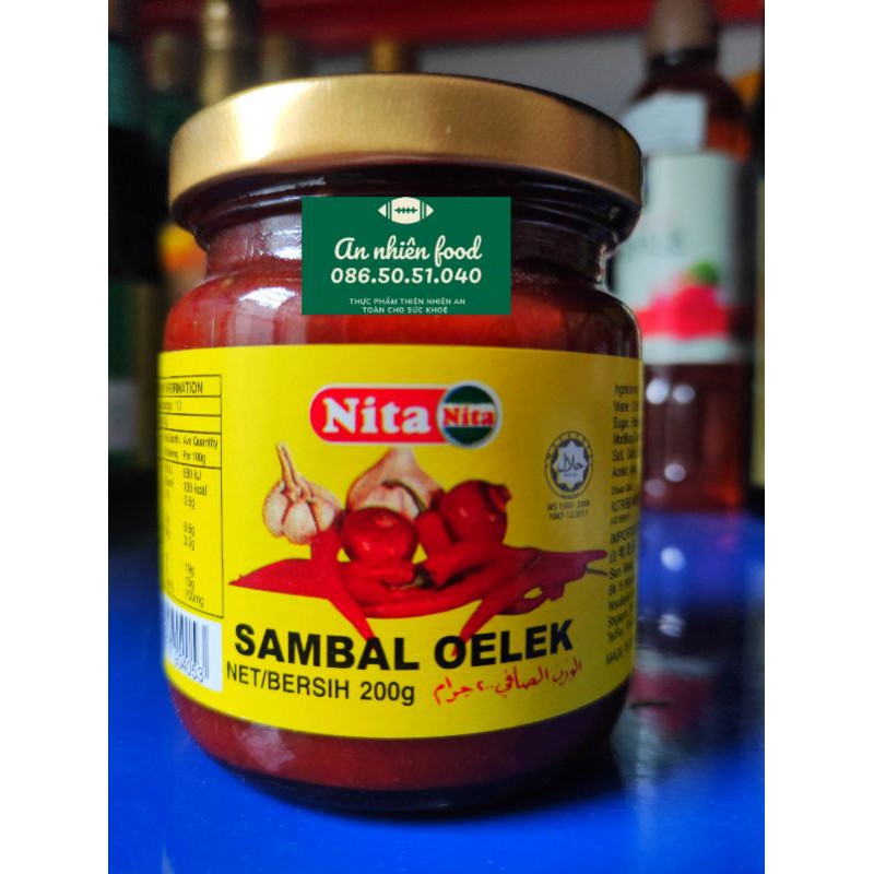 Sambal Olek - Sốt Ớt Nita lọ 200Gram