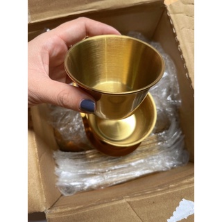 Bộ khay vàng và bát vàng sang chảnh, không rỉ set