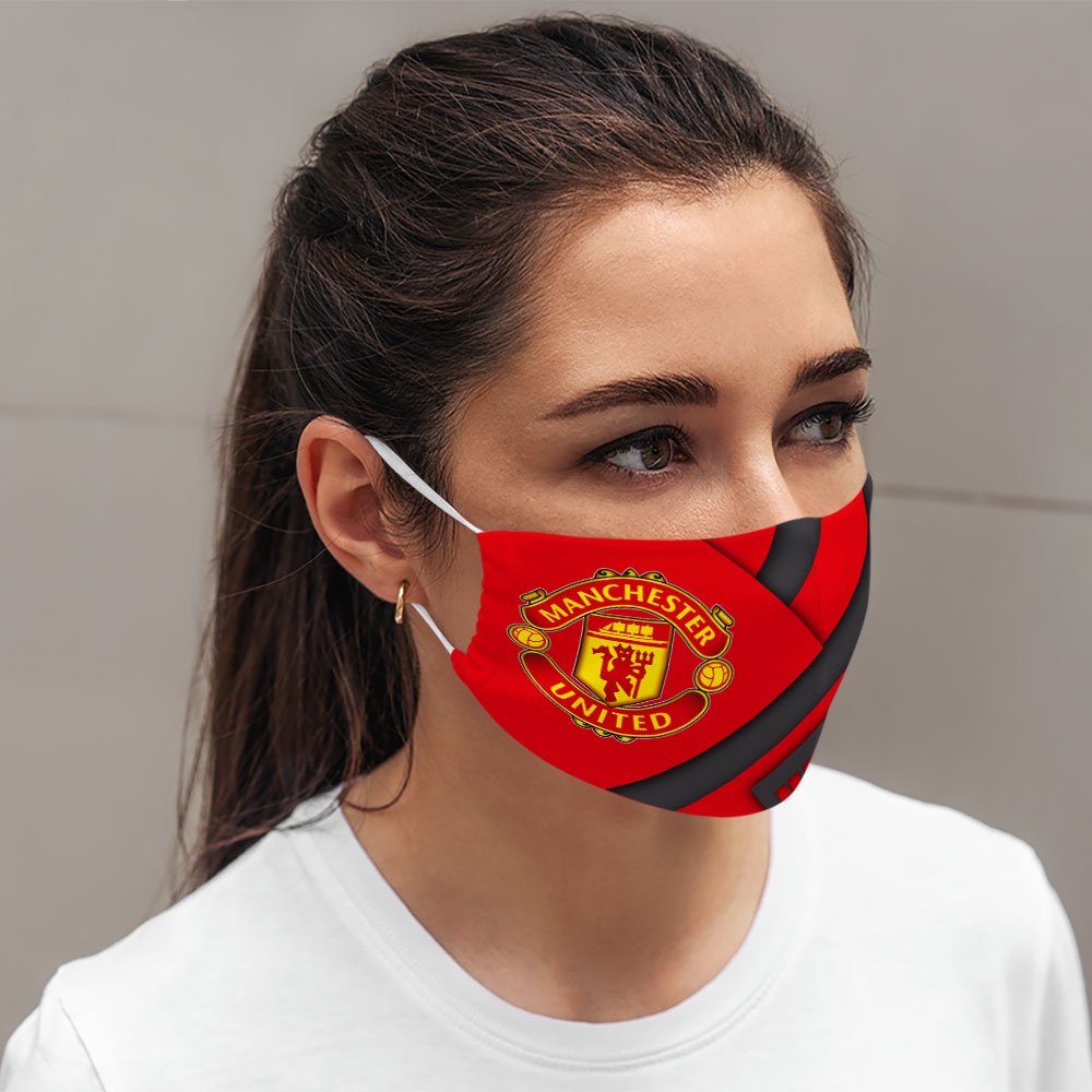 Khẩu Trang Vải Poly Manchester United 9 Soink Vải Cotton 100%,Kháng Khuẩn,Có Thể Giặt,Tái Sử Dụng Cho Nam Nữ