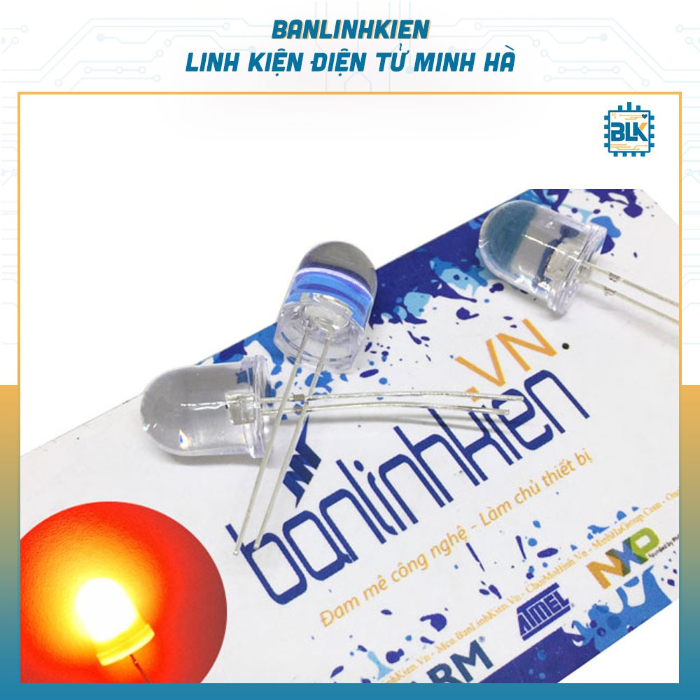 LED Phát Quang 10MM Phủ Đỏ (5 chiếc)