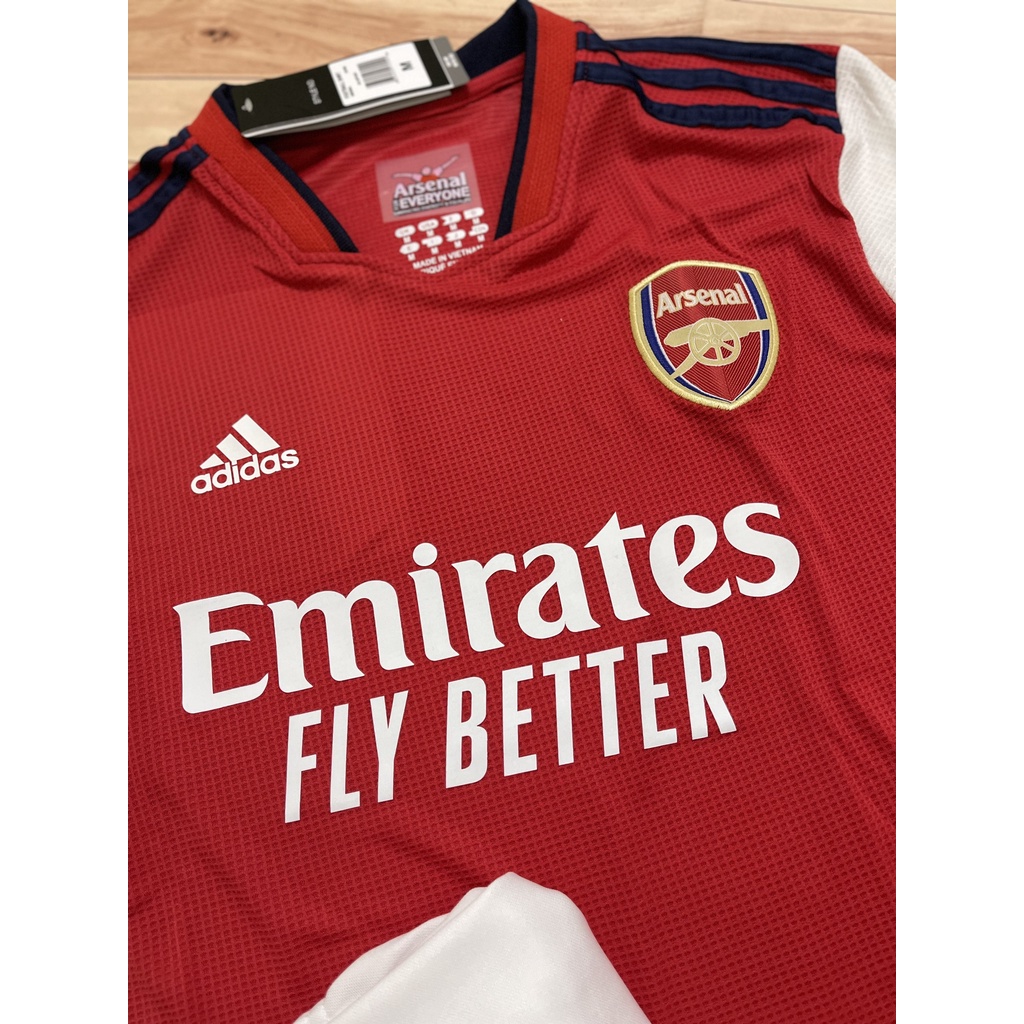 Áo Bóng Đá CLB Arsenal Sân Nhà, Sân Khách 2021 - Chuẩn Mẫu Thi Đấu - Vải Polyester Thái Gai Lưới