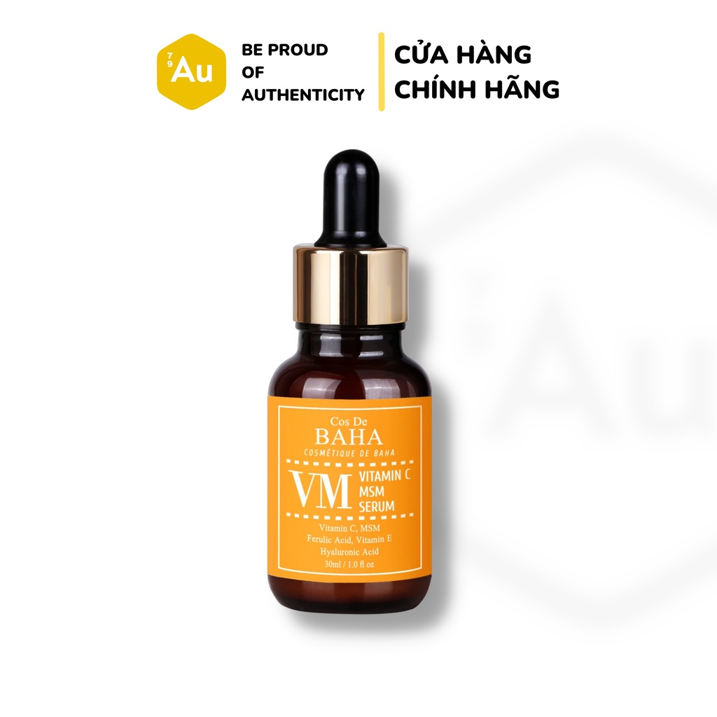 Cos De BAHA | Serum Dẫn Xuất Vitamin C (SAP) &amp; MSM - Hỗ Trợ Làm Đều Màu Da, Giảm Sưng Viêm &amp; Chống Oxy Hóa 30ML (VM)