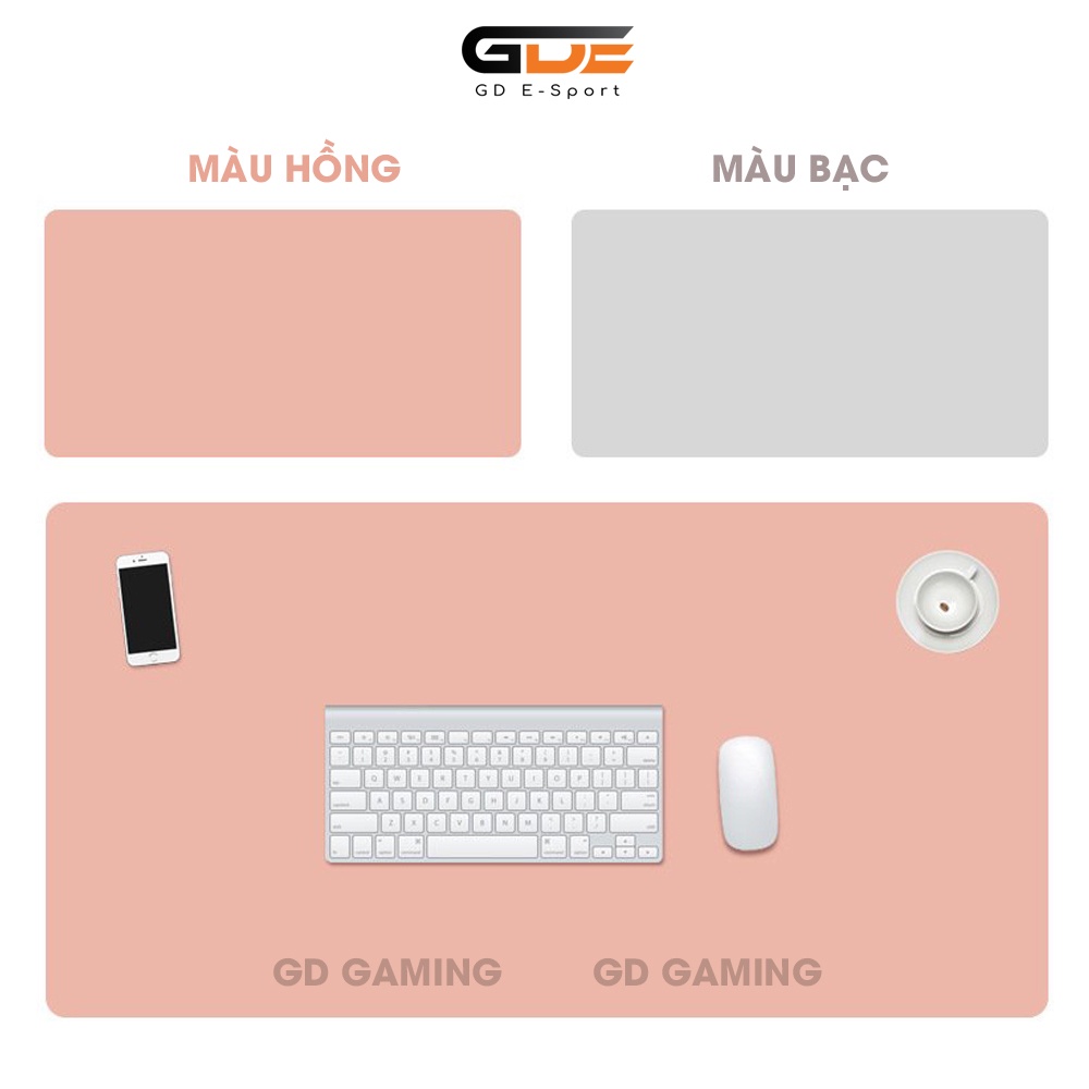 Tấm Lót Chuột , Desk Pad GD Esport  Kích Thước Lớn Chất Liệu Da PU Chống Nước Hai Mặt Khác Màu Thay Đổi Tiện Lợi