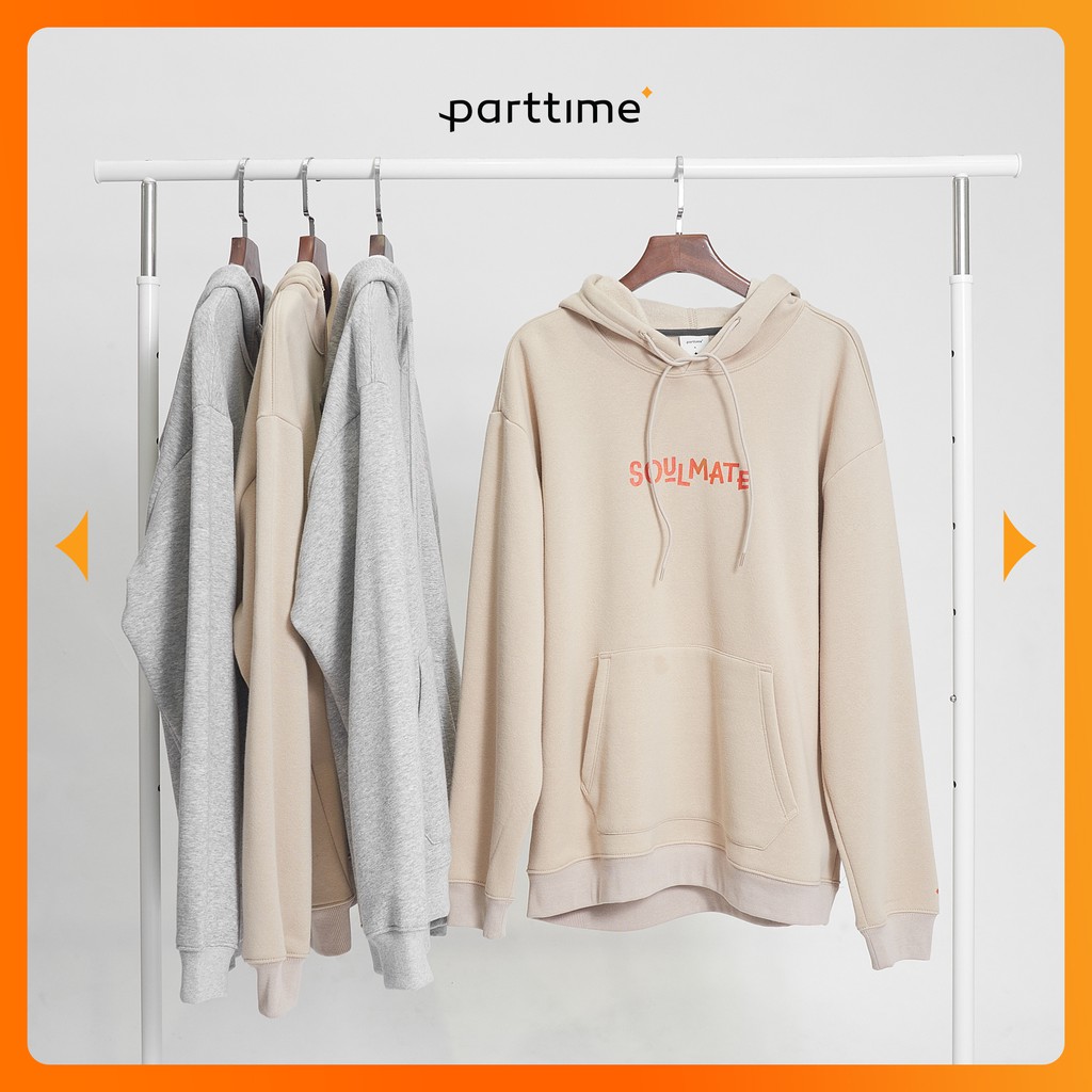 ÁO Hoodie Unisex Soulmate Tay Dài Dáng Rộng Thời Trang⚡SIÊU HOT⚡Áo Nỉ Có Mũ Nam Nữ Cotton Mềm Mại Chính Hãng Parttime | BigBuy360 - bigbuy360.vn