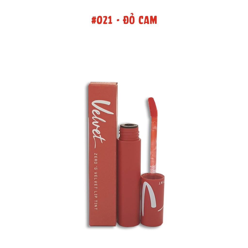 SON LÌ DẠNG KEM ZERO VELVET LIP TINT - SỐ 021 ĐỎ CAM