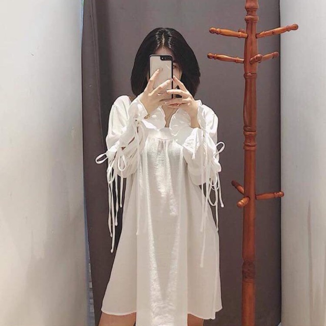 Váy suông trắng (ảnh thật)