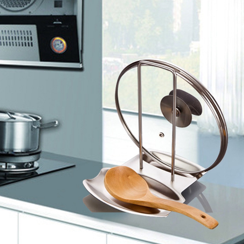 Giá Đỡ Nắp Nồi Bằng Thép Không Gỉ Tiện Dụng Cho Nhà Bếp | BigBuy360 - bigbuy360.vn