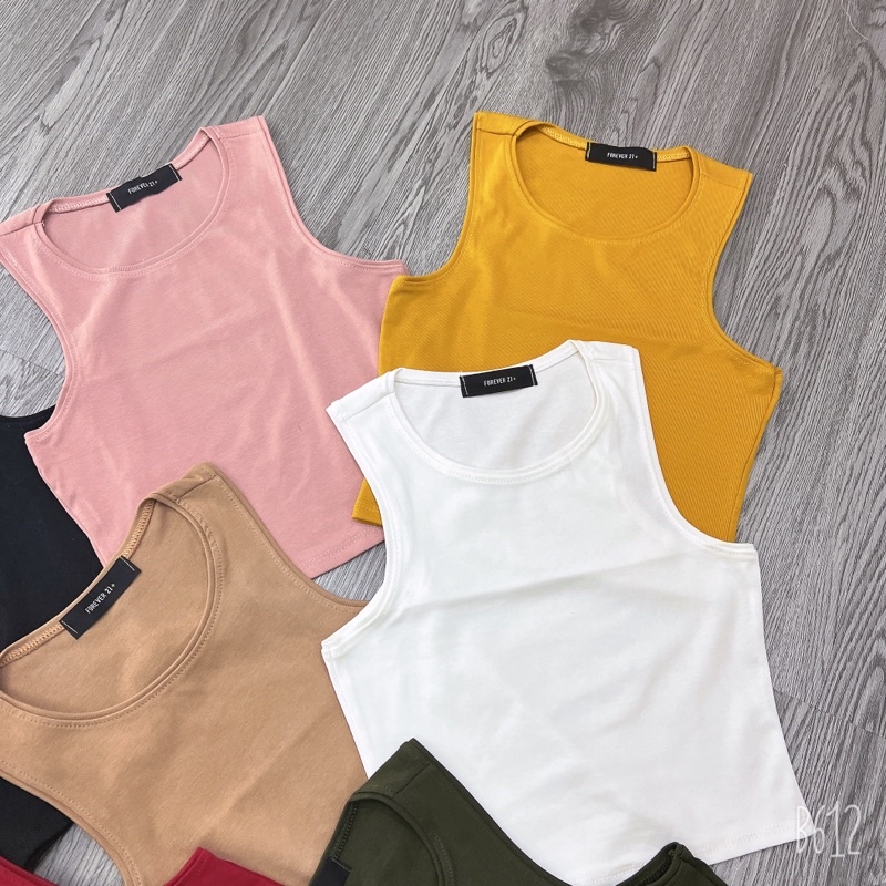 Áo Croptop body ba lỗ ngược trơn