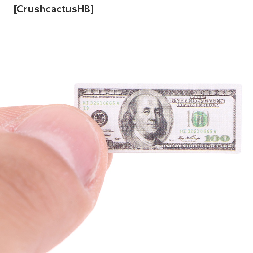 [CrushcactusHB] 10set 1:12 Doll house Miniature Mini Dollar Notes Accessories Model Play Toys Hot Sell