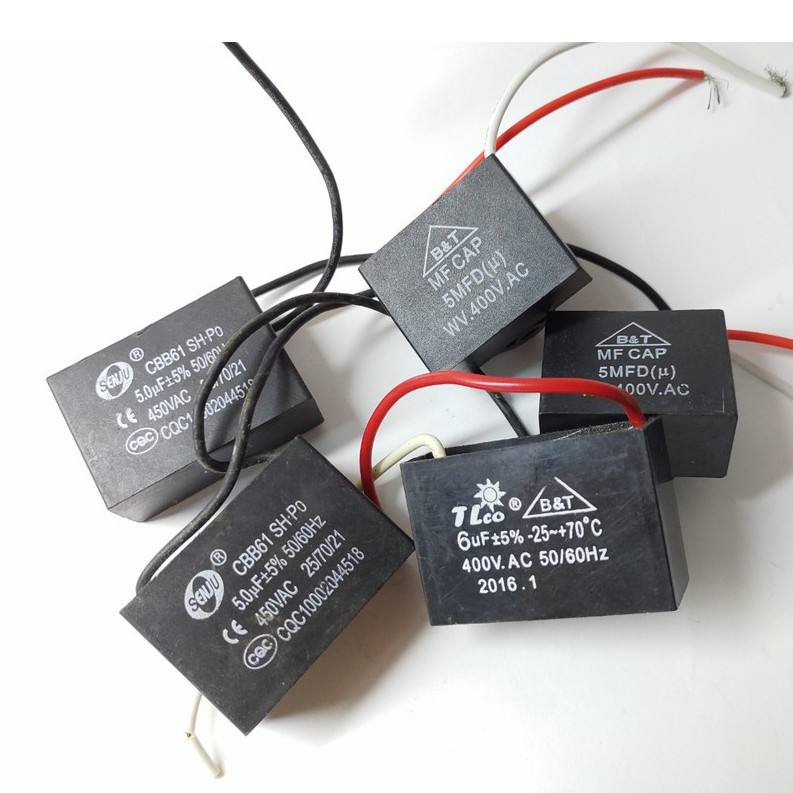 Tụ đề, tụ quạt điều hòa các loại 4uF,5uF, 6uF #phụ tùng thay thế