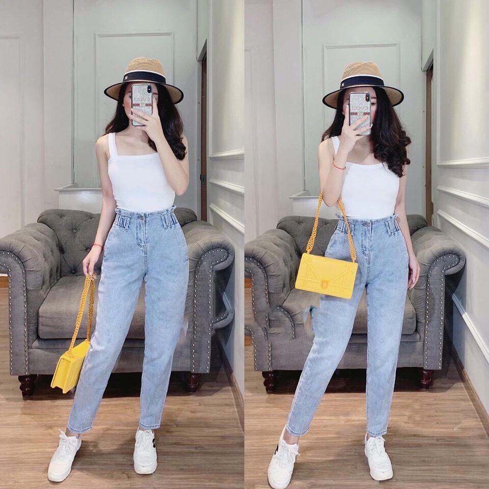 FS50K_Quần Jeans Nữ Lưng Thun Cao Cấp OHS548