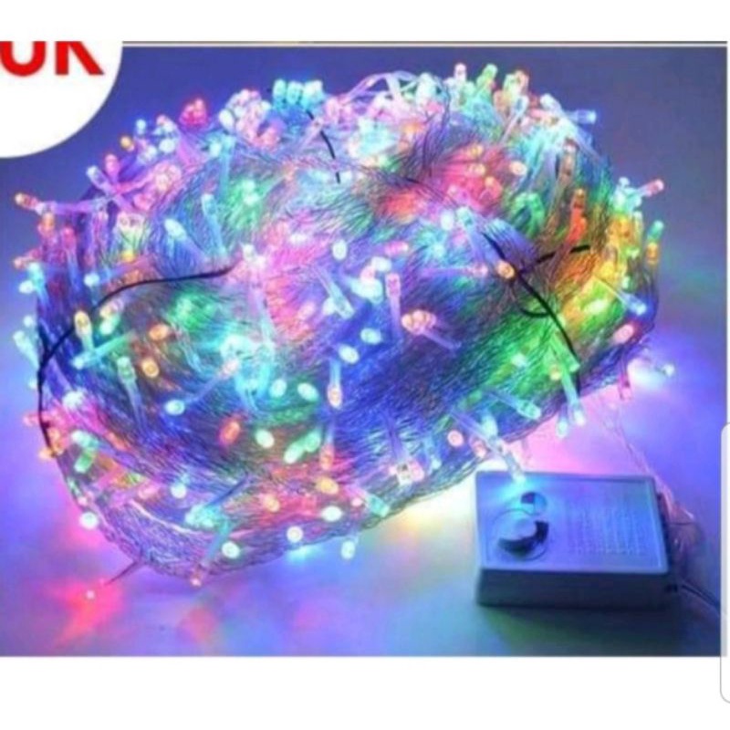 Dây đèn led trang trí 100m 600 bóng nhấp nháy có nút điều khiển nhiều chế độ