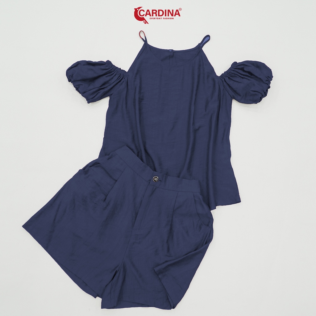 Đồ Bộ Nữ 𝐂𝐀𝐑𝐃𝐈𝐍𝐀 Chất Đũi Bamboo Xước Cao Cấp Áo Trễ Vai Quần Đùi Siêu Mát Màu Sắc Tinh Tế 2DF05