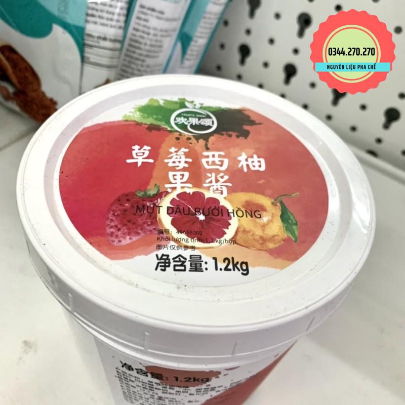 Mứt Dâu Bưởi Hồng Sensini - Hộp 1,3kg