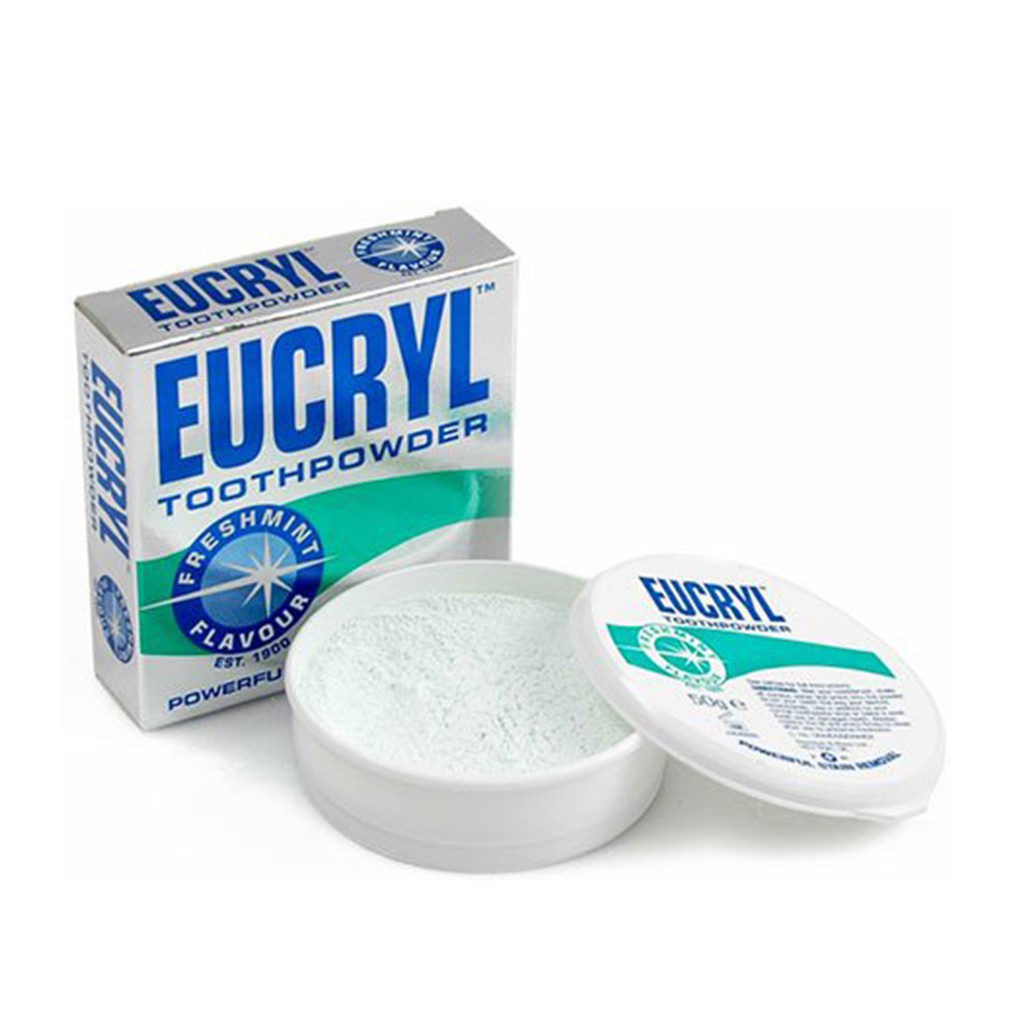 Bột đánh trắng răng Eucryl Toothpowder 50g