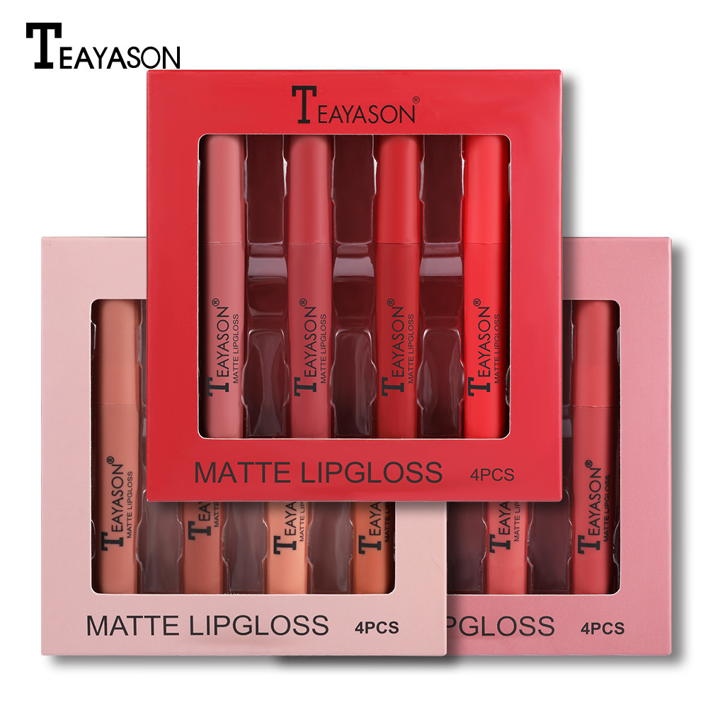 (Hàng Mới Về) Set 4 Thỏi Son Kem Teayason Tông Nhung Lì Chống Nước Lâu Trôi | BigBuy360 - bigbuy360.vn